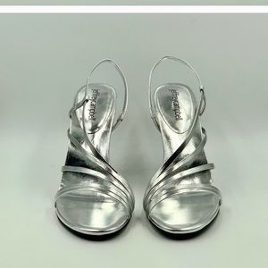 Jeffrey Campbell silver sandals 6 1/2